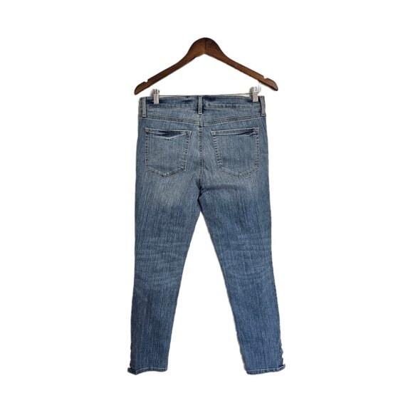 Loft mid rise ankle skinny blue jeans size 28 NWT - Picture 8 of 11